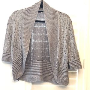Nygard collection silver cardigan